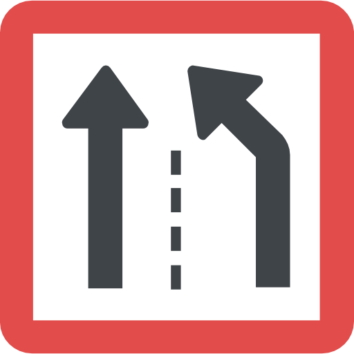 señal de tráfico Flat Color Flat icono