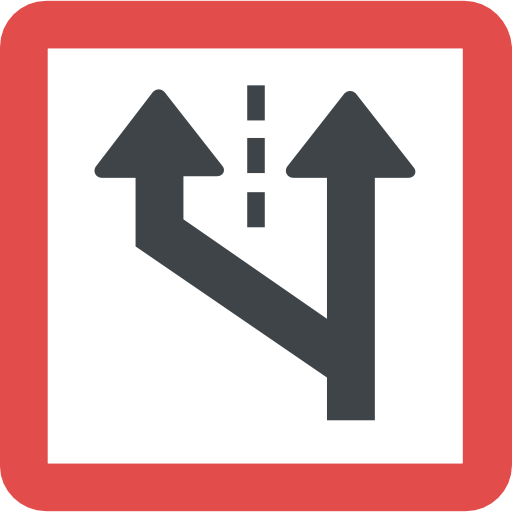 señal de tráfico Flat Color Flat icono