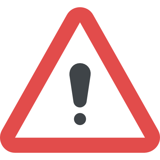 Warning Flat Color Flat icon