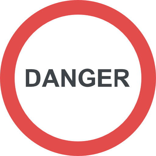 pericolo Flat Color Flat icona