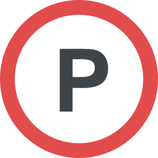 parken verboten Flat Color Flat icon
