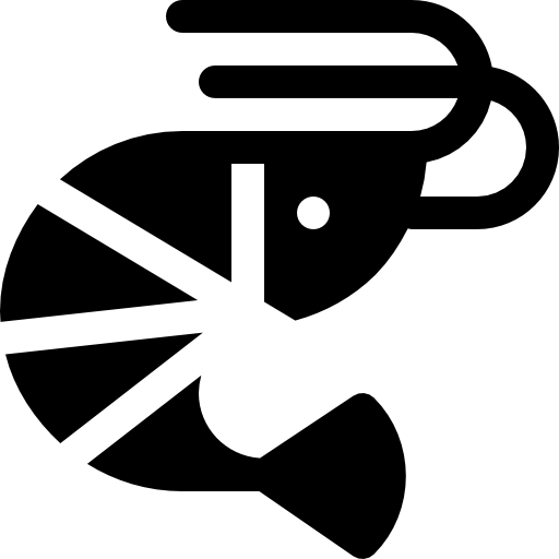 camarón Basic Rounded Filled icono