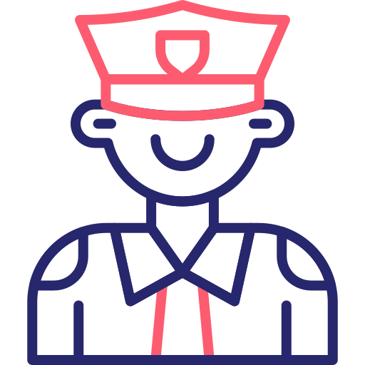 guardia de seguridad Generic Outline Color icono