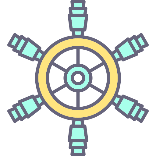 船のホイール Generic Outline Color icon
