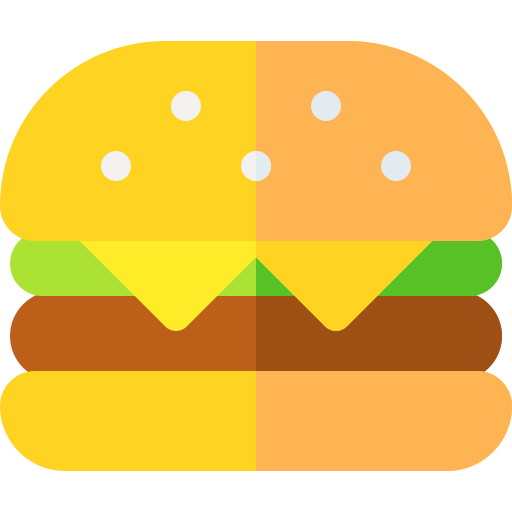 치즈 버거 Basic Rounded Flat icon
