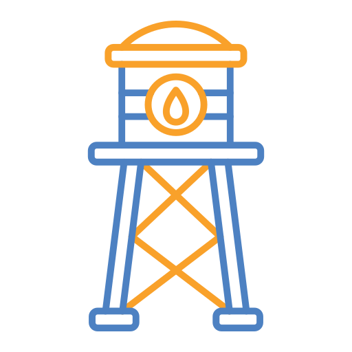 torre dell'acqua Generic Outline Color icona
