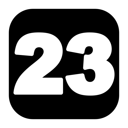 vinte e três Generic Glyph Ícone