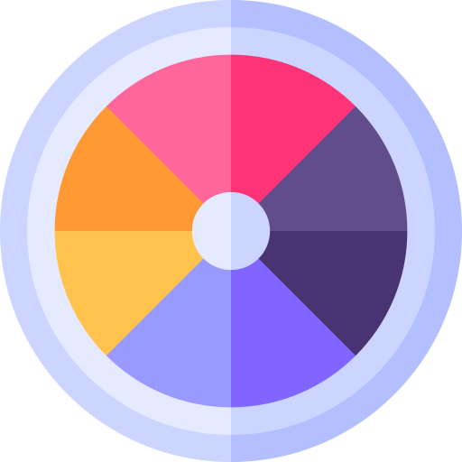 kleurenwiel Basic Rounded Flat icoon