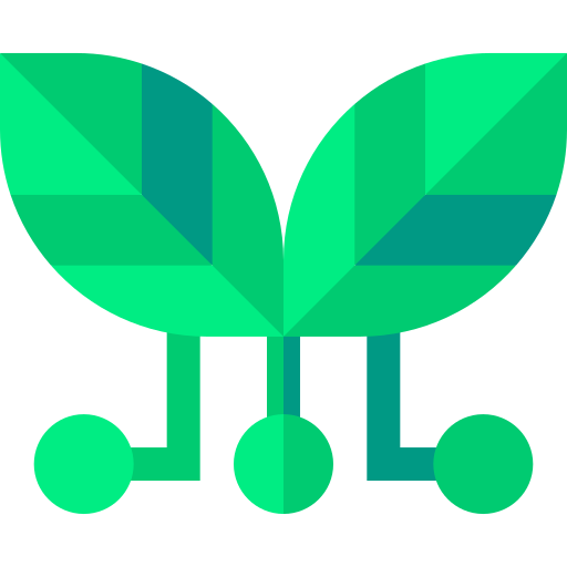 tecnologia verde Basic Straight Flat icona