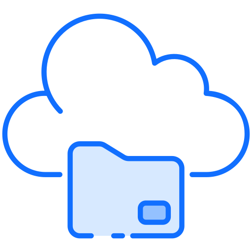 Cloud folder Generic Blue icon