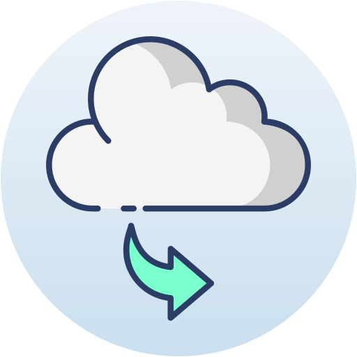 delen in de cloud Generic Outline Color icoon