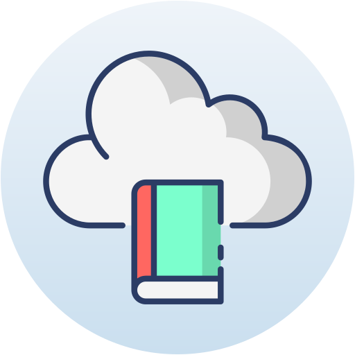 Cloud library Generic Outline Color icon