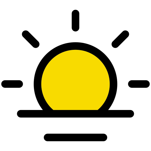 zachód słońca Generic Outline Color ikona