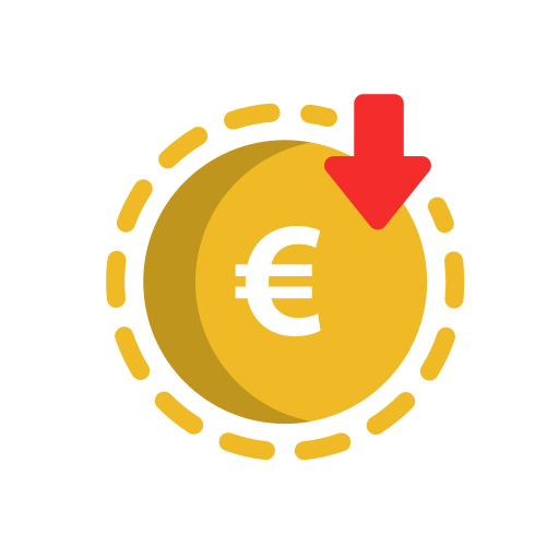 Евро монета Generic Flat иконка