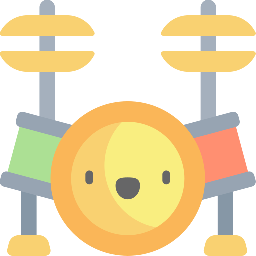 ドラムキット Kawaii Flat icon