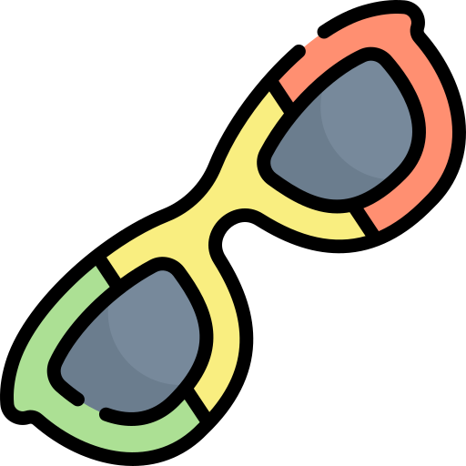 okulary słoneczne Kawaii Lineal color ikona