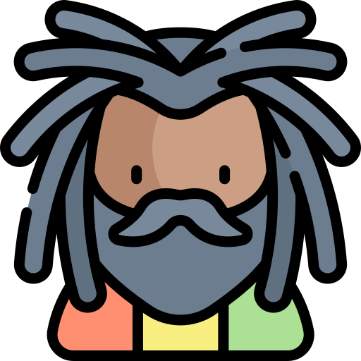 Rastafari Kawaii Lineal color icon