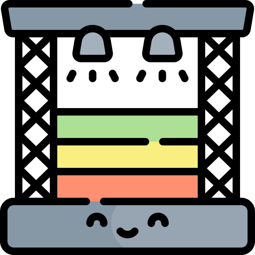 ステージ Kawaii Lineal color icon