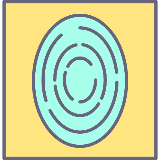 huella dactilar Generic Outline Color icono