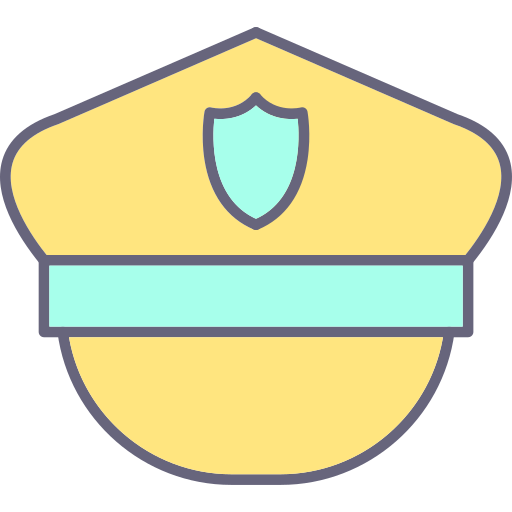 警察の帽子 Generic Outline Color icon