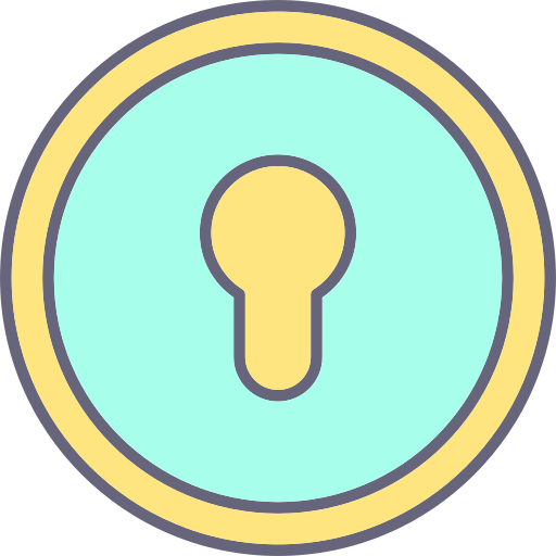 열쇠 구멍 Generic Outline Color icon