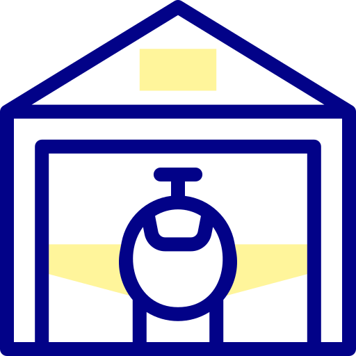 hangar Detailed Mixed Lineal color ikona