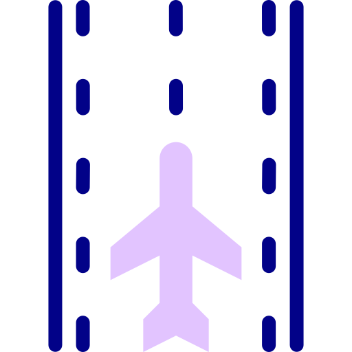 landingsbaan Detailed Mixed Lineal color icoon