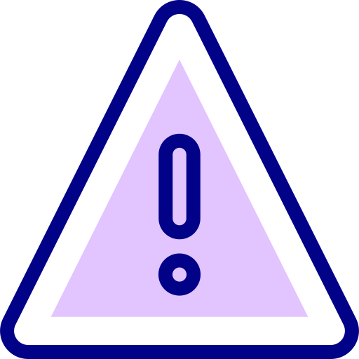 Warning Detailed Mixed Lineal color icon