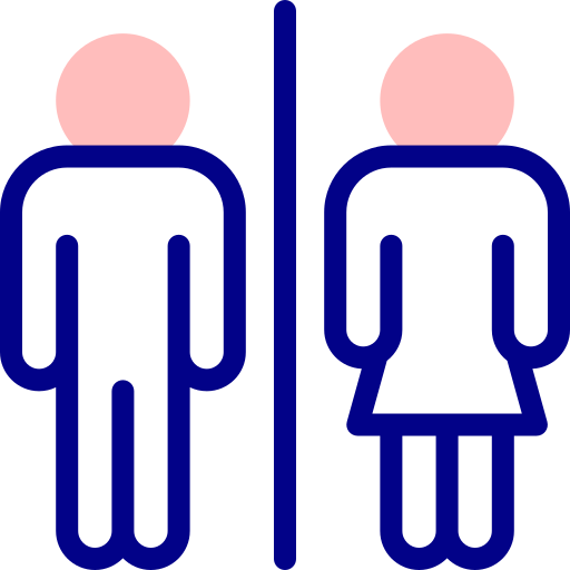 toaleta Detailed Mixed Lineal color ikona