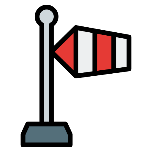 wind teken Generic Outline Color icoon