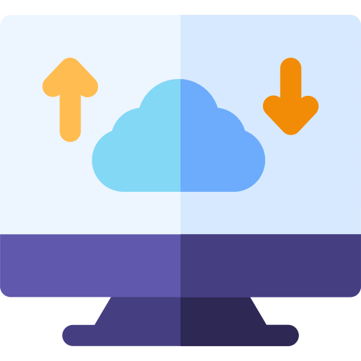 cloud-server Basic Rounded Flat icon
