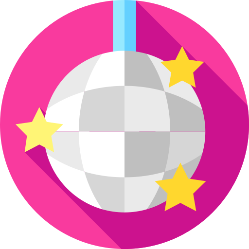 palla da discoteca Flat Circular Flat icona