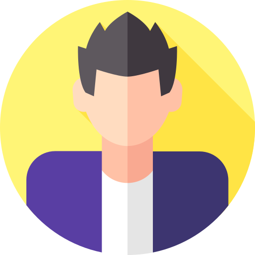 Man Flat Circular Flat icon