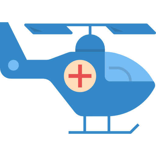 helicóptero dDara Flat icono