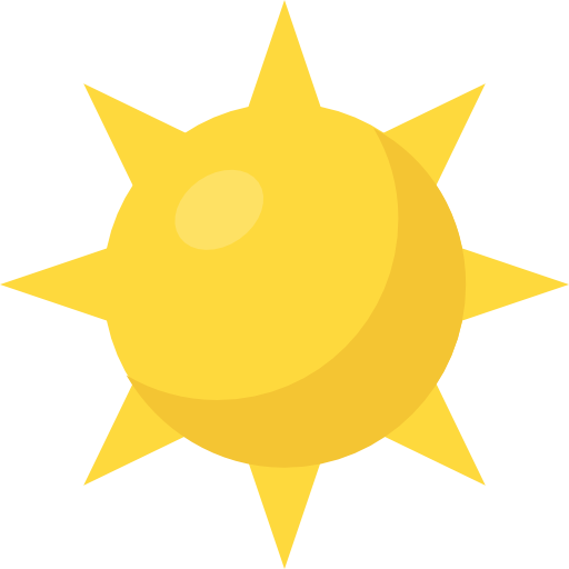 sol Flat Color Flat Ícone