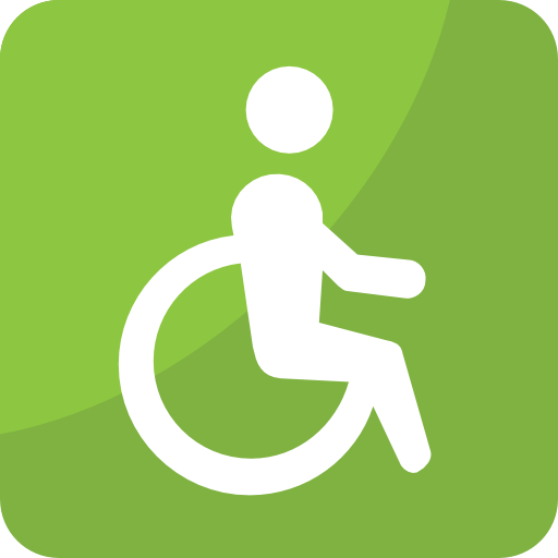 gehandicapten Flat Color Flat icoon