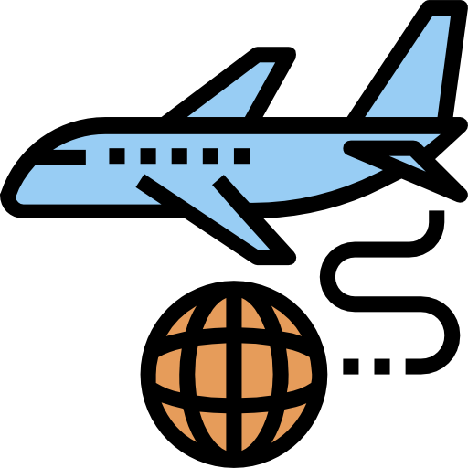 비행기 dDara Lineal Color icon
