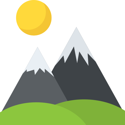 Mountains Flat Color Flat icon