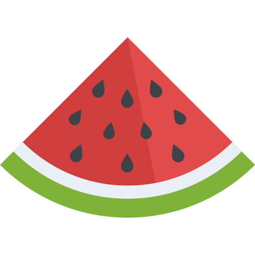 watermeloen Flat Color Flat icoon