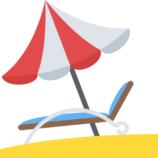 Sun umbrella Flat Color Flat icon