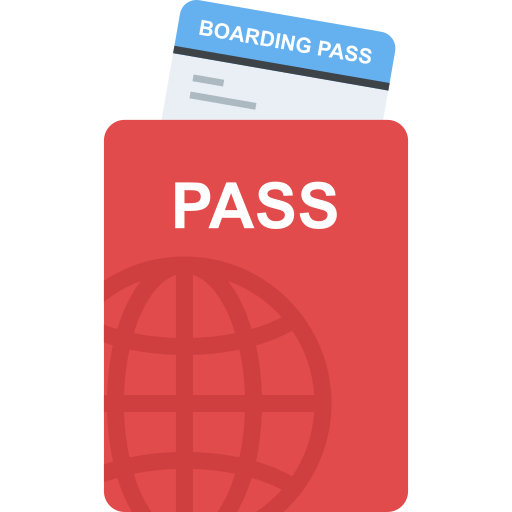 paszport Flat Color Flat ikona