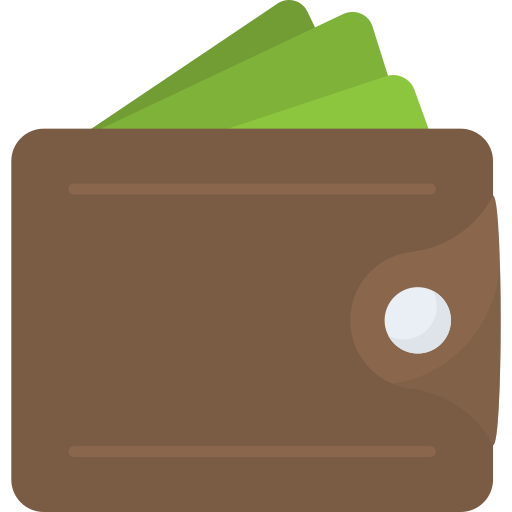 brieftasche Flat Color Flat icon