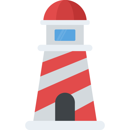 latarnia morska Flat Color Flat ikona