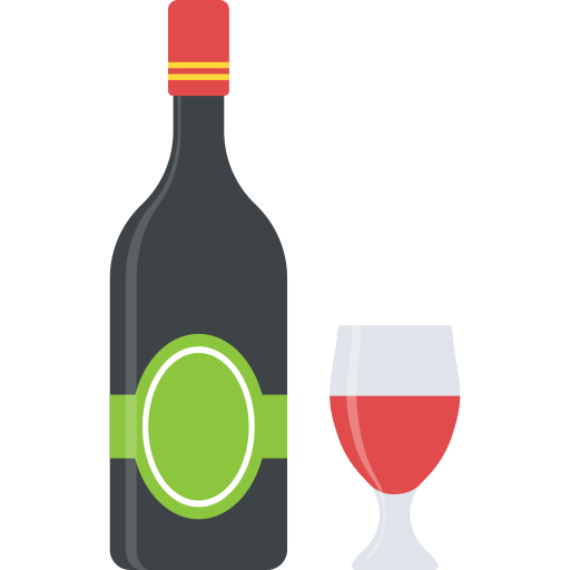 wino Flat Color Flat ikona