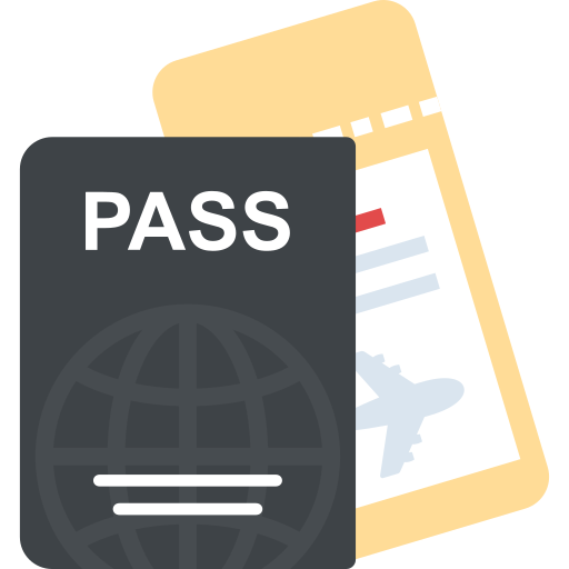 paszport Flat Color Flat ikona