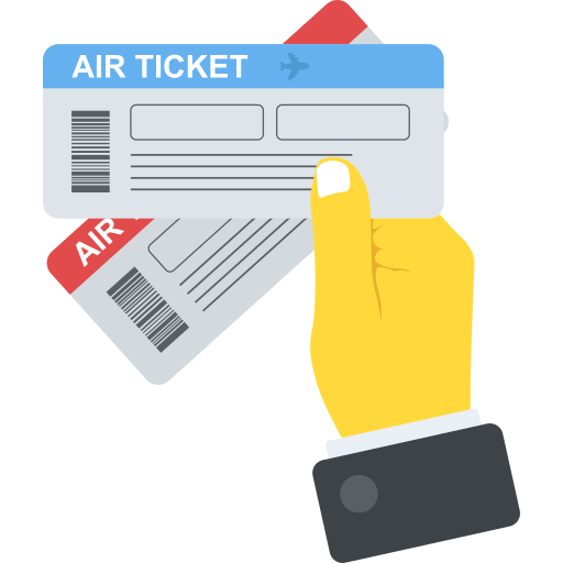 Билеты на самолет Flat Color Flat иконка