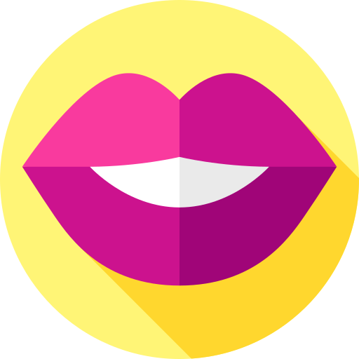 Lips Flat Circular Flat icon