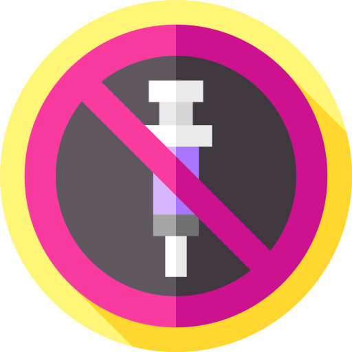 No drugs Flat Circular Flat icon