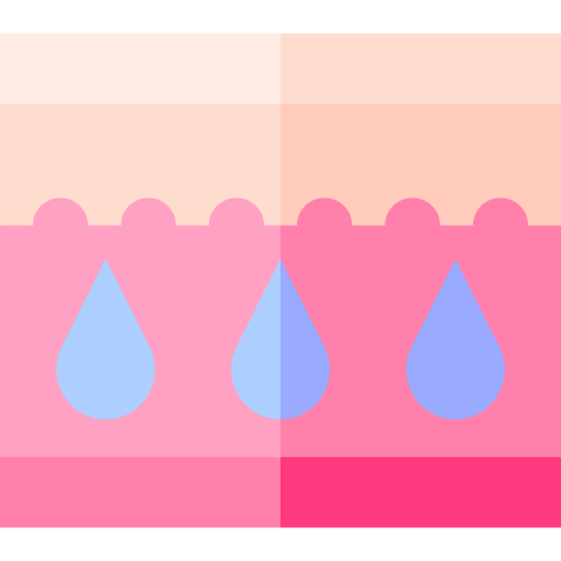 Hydrated skin Basic Straight Flat icon