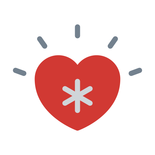 Heart attack Vector Stall Flat icon
